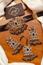 Beautiful Elegant Zircon Casting Choker Set – 5 Colours