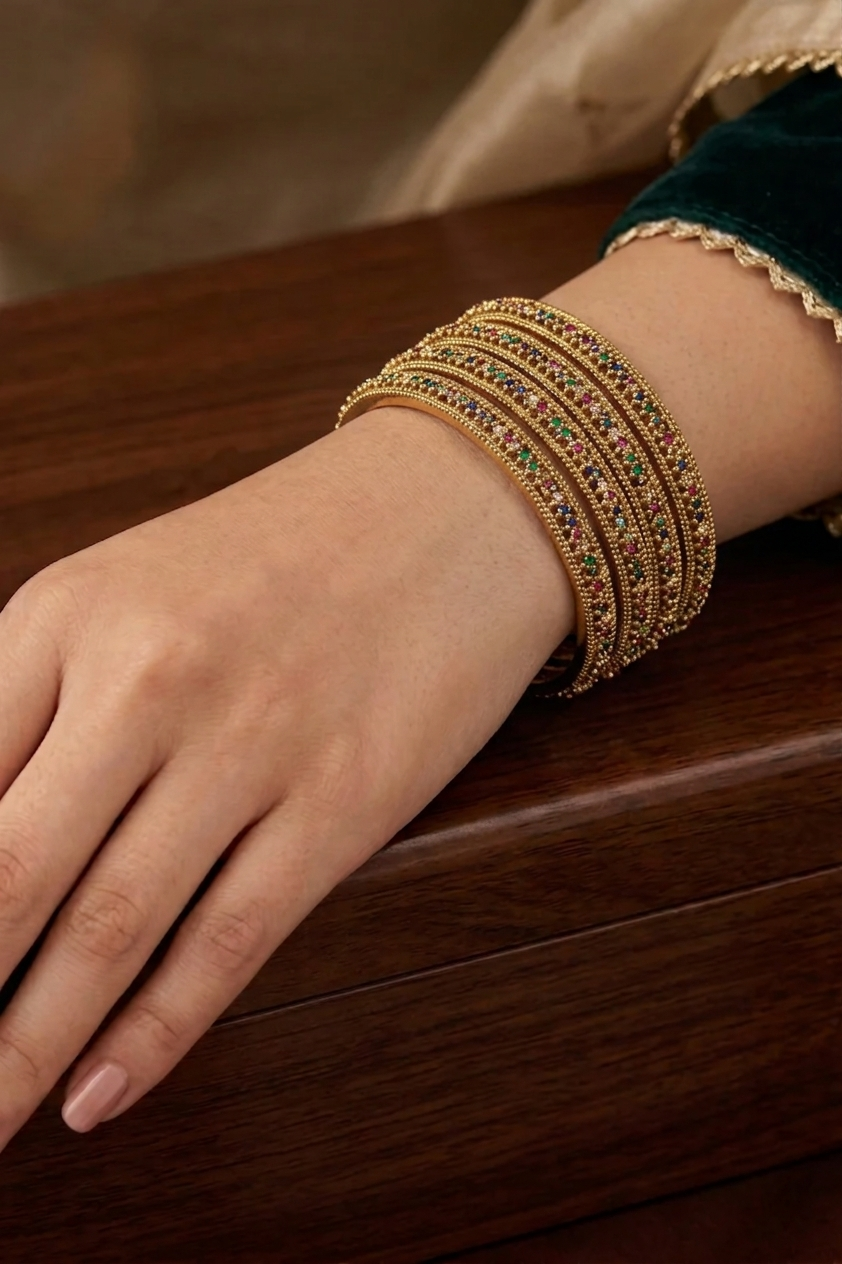 Zircon 4-Piece Bangels Set