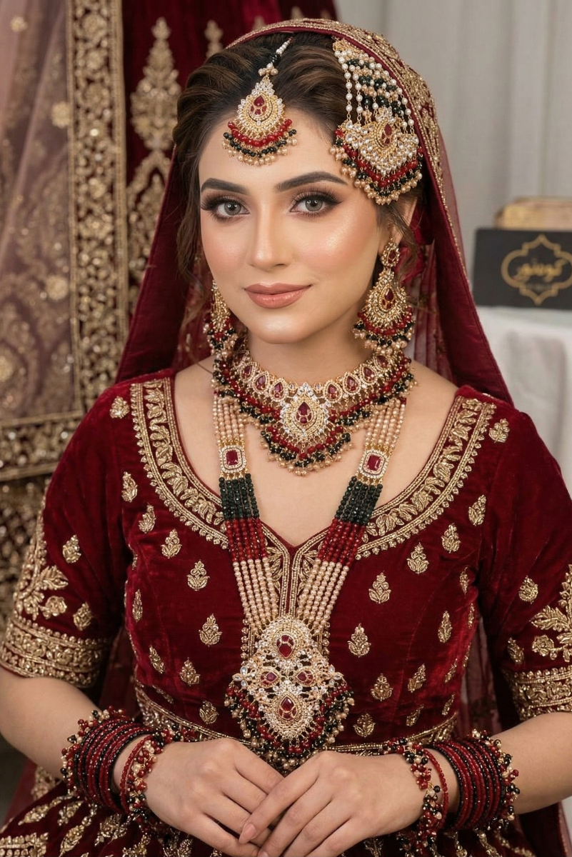 Beautiful Elegant Traditional Bridal Set – 6 Colours