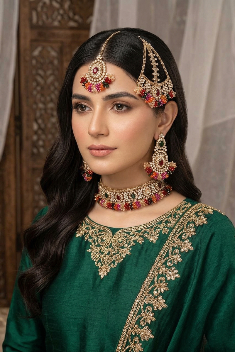 Gajra Choker Set