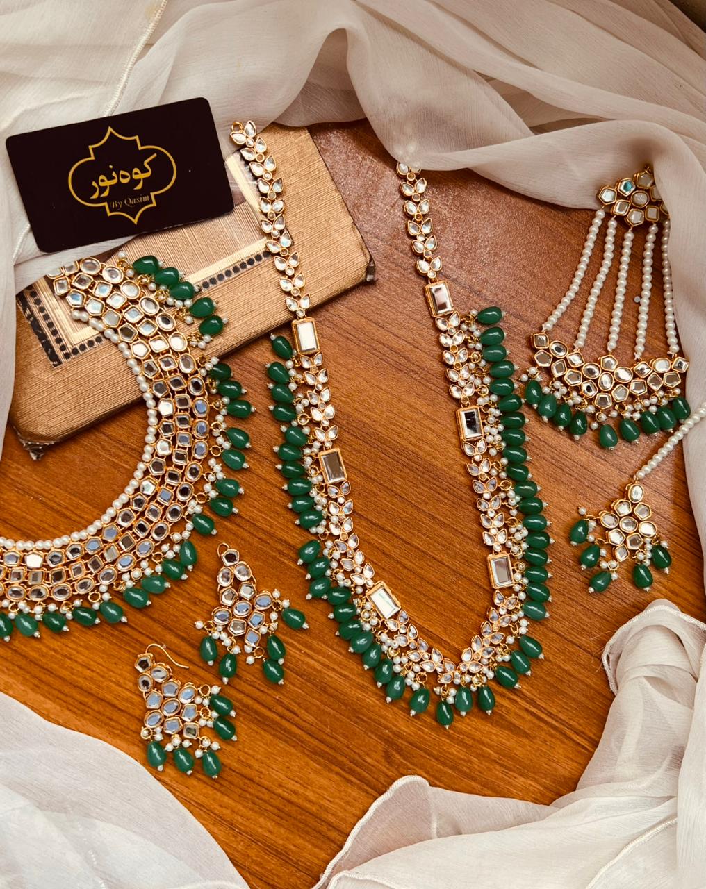 Beautiful Kundan Bridal Set - 3 Colours