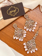Beautiful Kundan Earrings with Tika