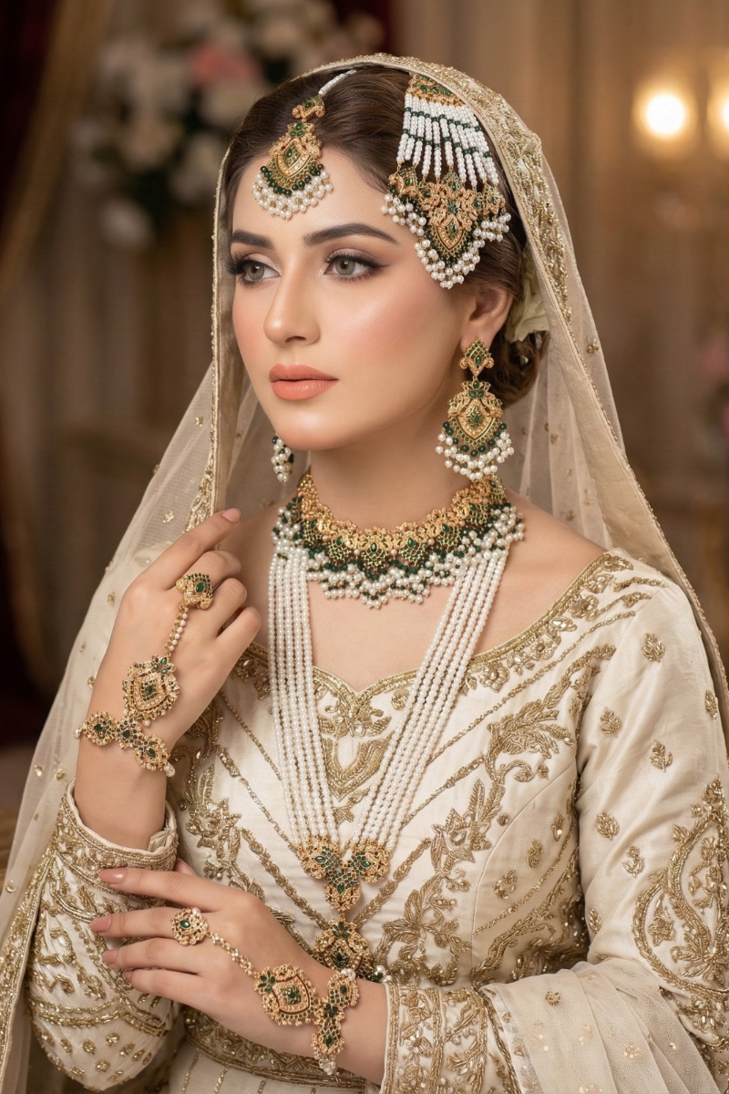Beautiful Elegant Bridal Nortan Set – 4 Colours