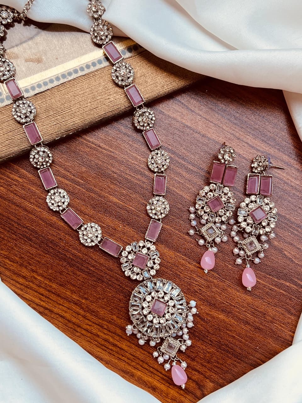 Egyptian Silver Mala Earrings