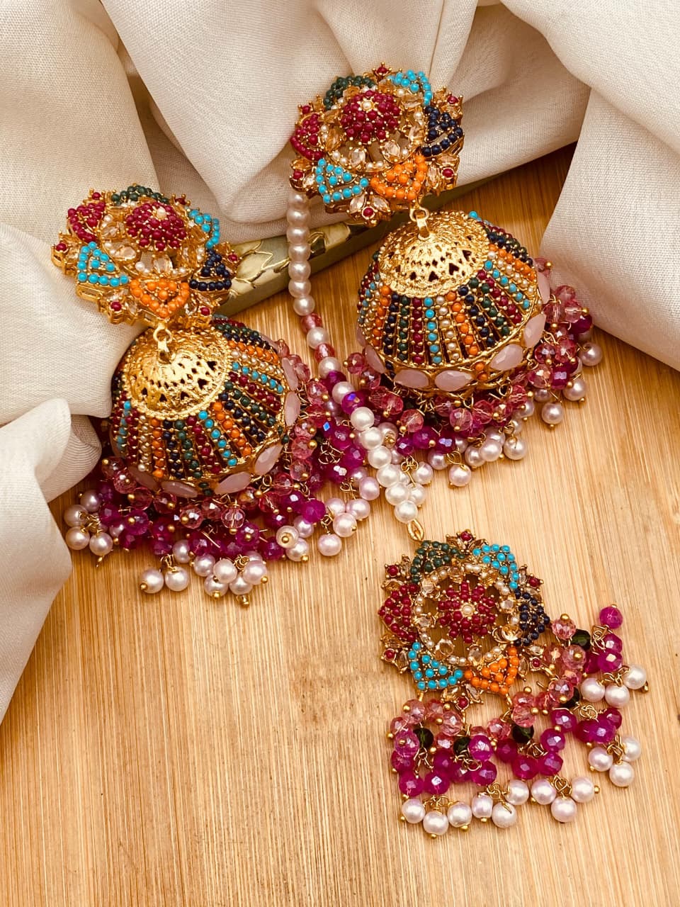 Nortan Jhumki With Teka