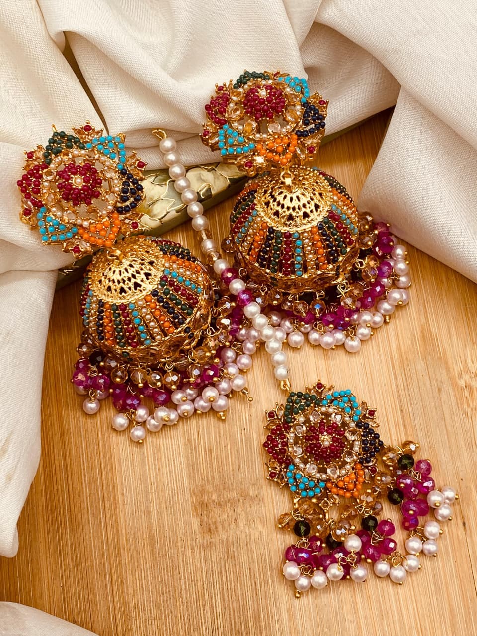 Nortan Jhumki With Teka