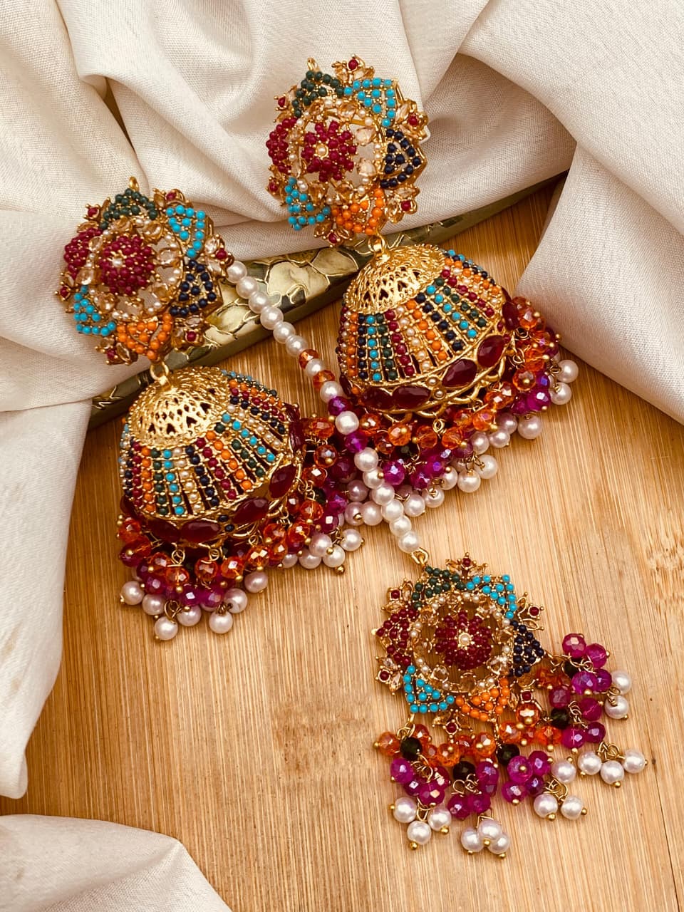 Nortan Jhumki With Teka