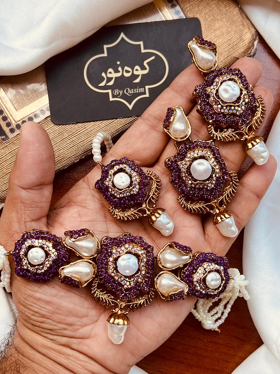 Turkish 3 Flower Choker Set