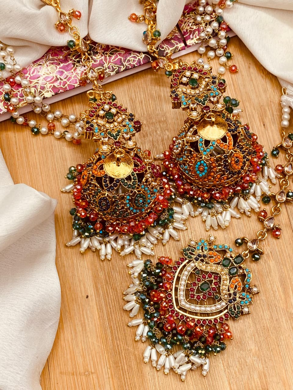 Nortan Jhumki Teka Set