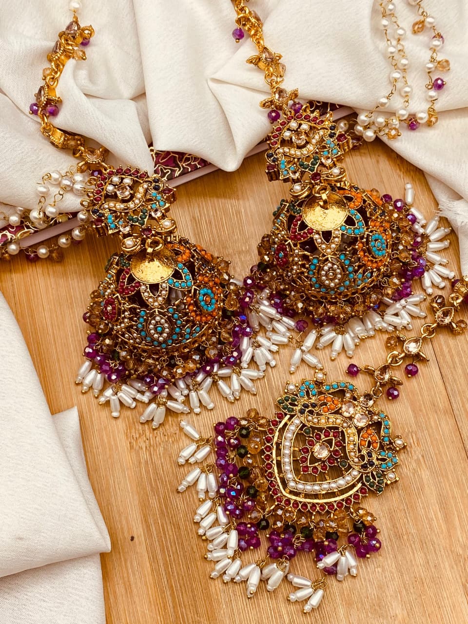 Nortan Jhumki Teka Set