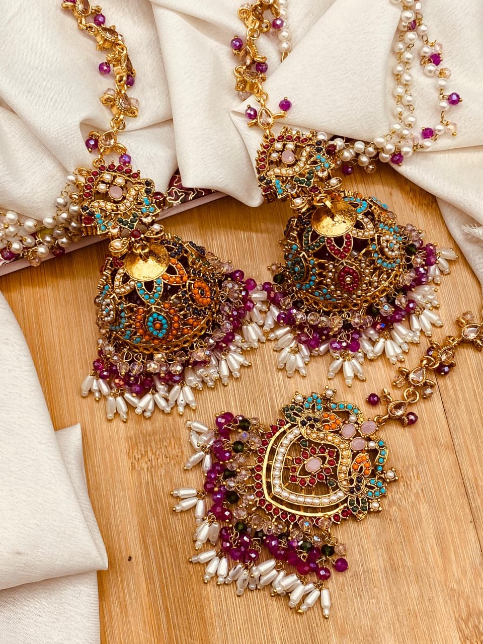 Nortan Jhumki Teka Set