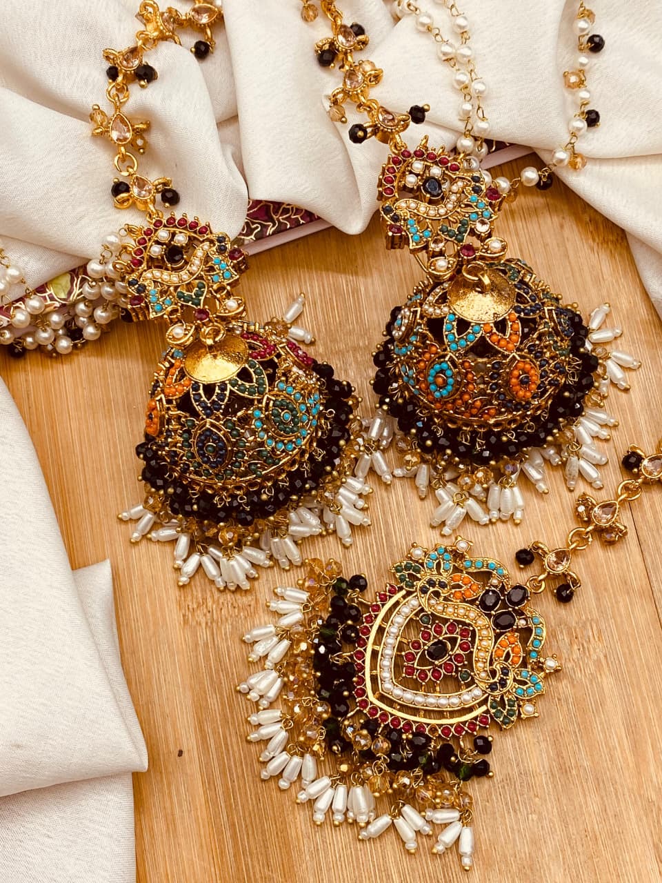 Nortan Jhumki Teka Set