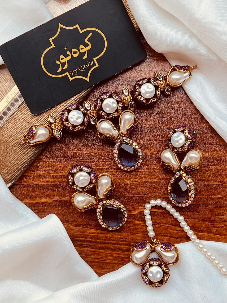 Beautiful Turkish Partywear Choker Set  - (7 Colours)