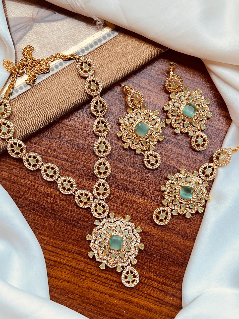 Beautiful Zircon Partywear Set