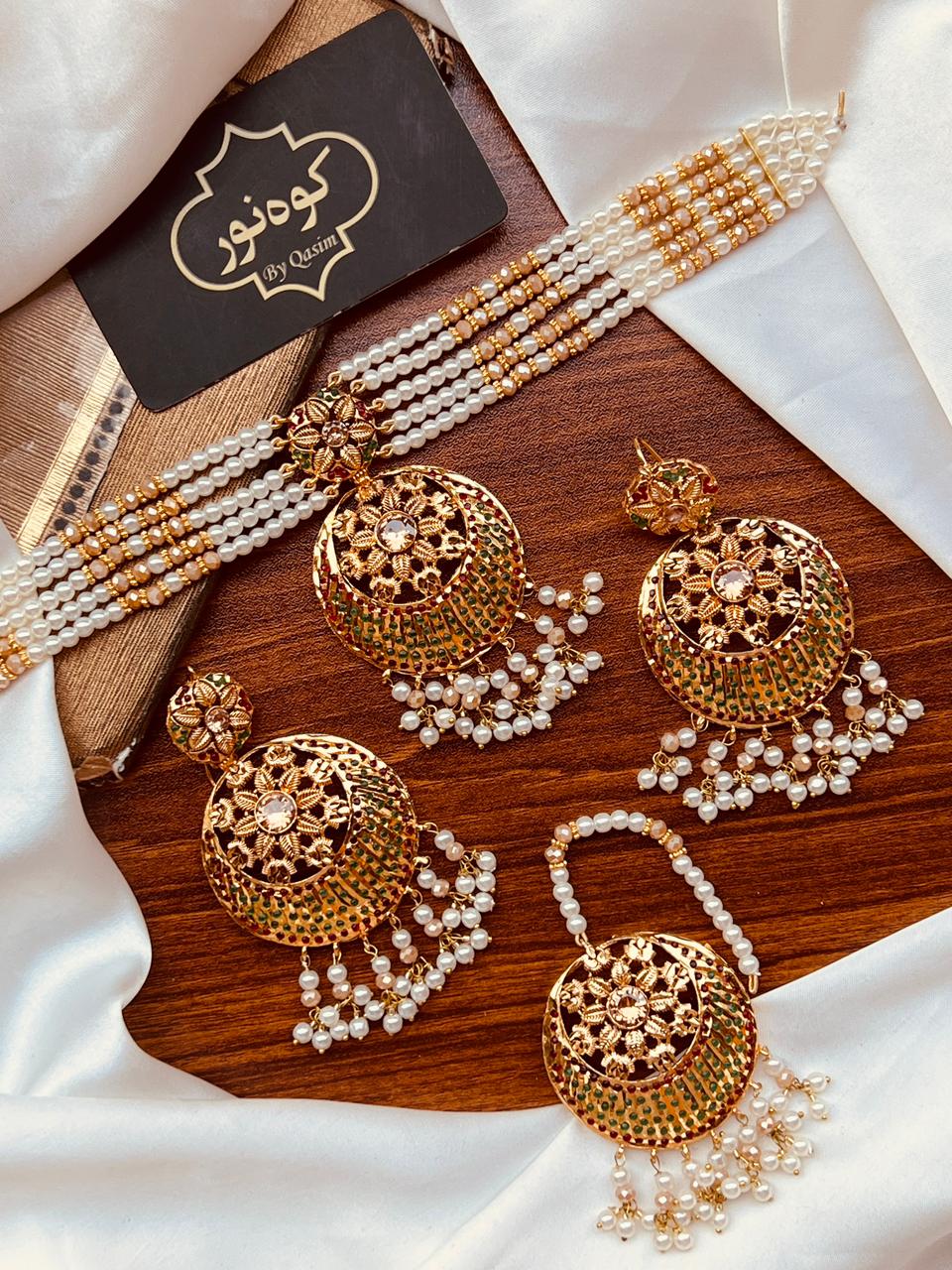 Beautiful Elegant Hyderabad Choker Set – 8 Colours