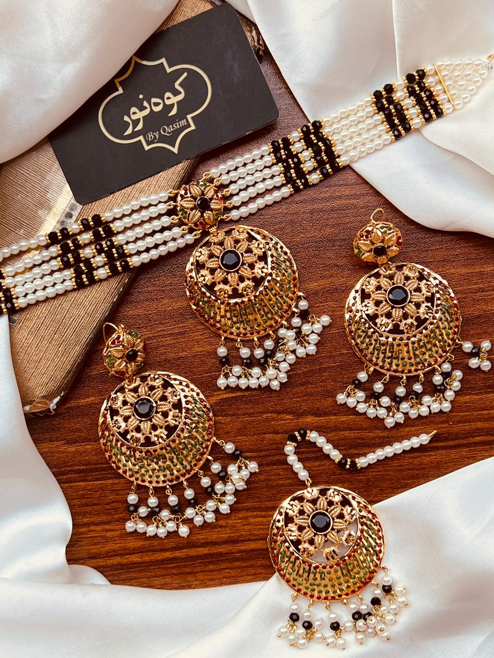 Beautiful Elegant Hyderabad Choker Set – 8 Colours