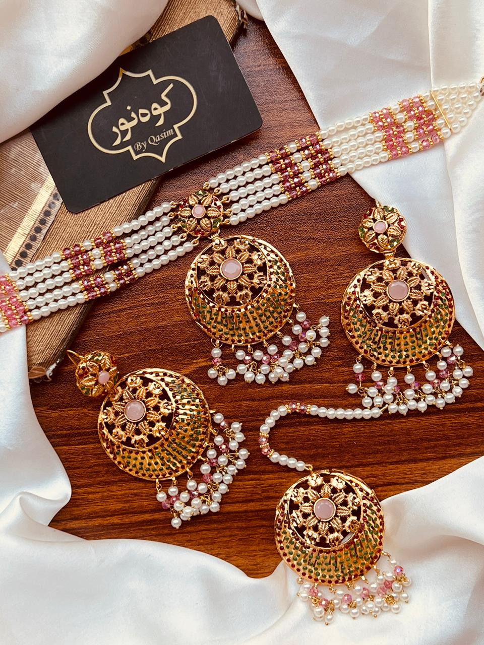 Beautiful Elegant Hyderabad Choker Set – 8 Colours