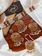 Beautiful Elegant Hyderabad Choker Set – 8 Colours