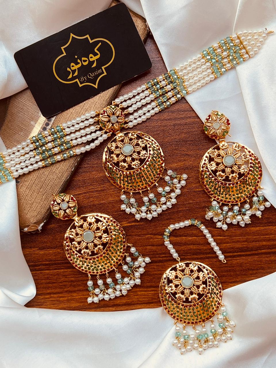 Beautiful Elegant Hyderabad Choker Set – 8 Colours