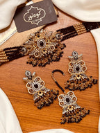 Beautiful Elegant Zircon Casting Choker Set – 5 Colours