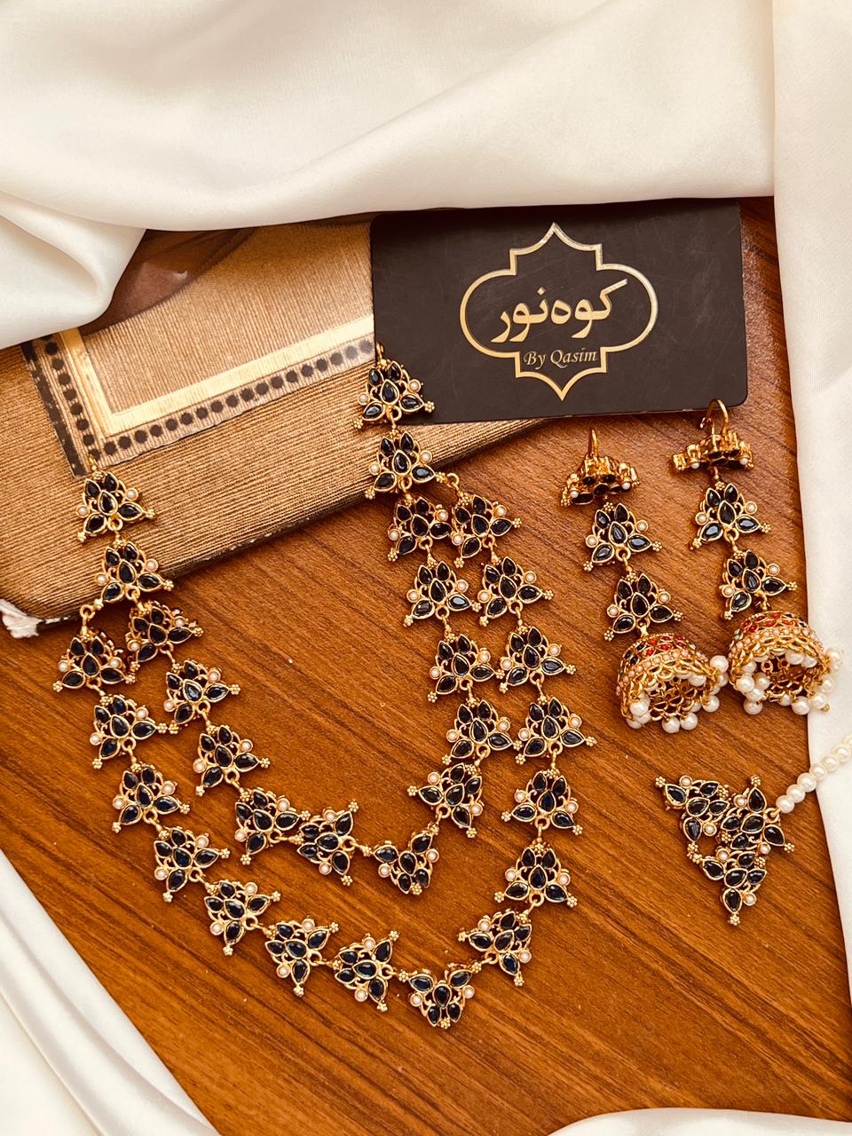 2 Layer Mala Jhumki Teka Set