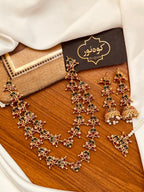 2 Layer Mala Jhumki Teka Set
