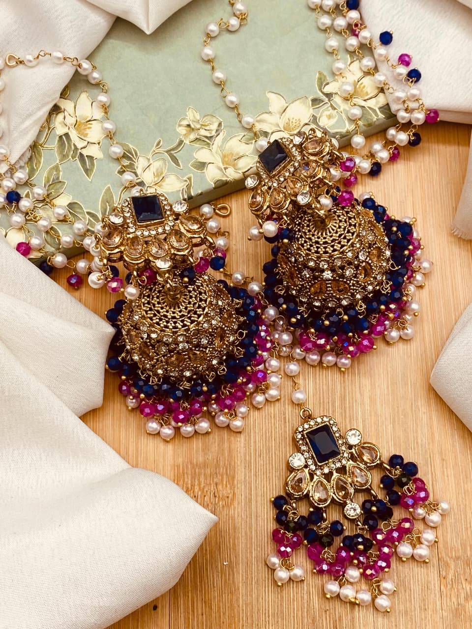 Nortan Sahary Jhumki With Teka