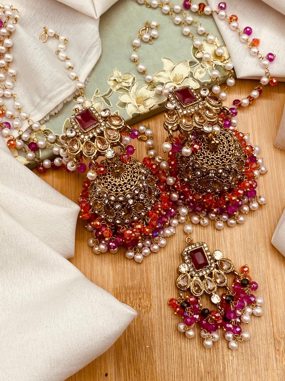 Nortan Sahary Jhumki With Teka