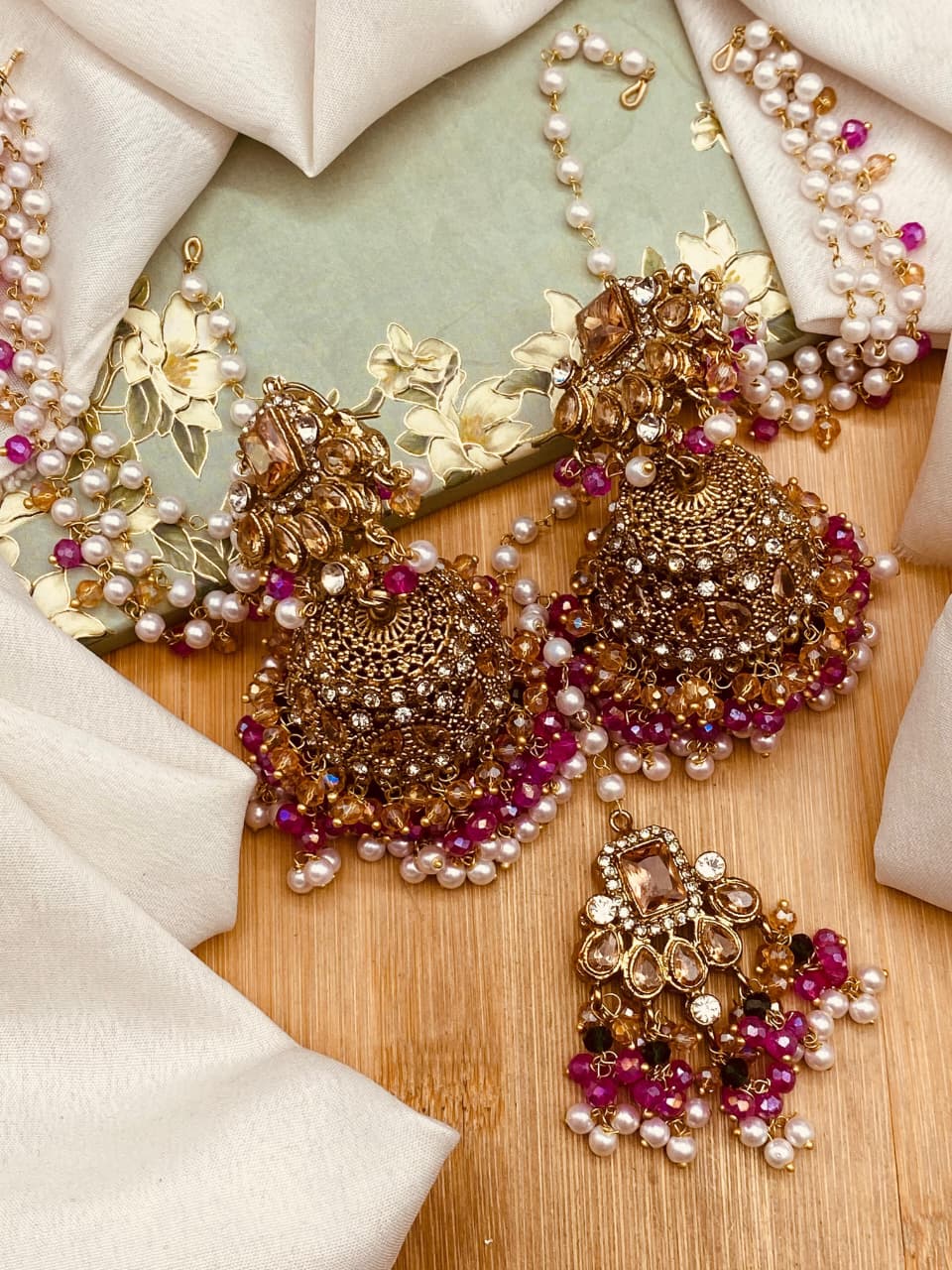 Nortan Sahary Jhumki With Teka