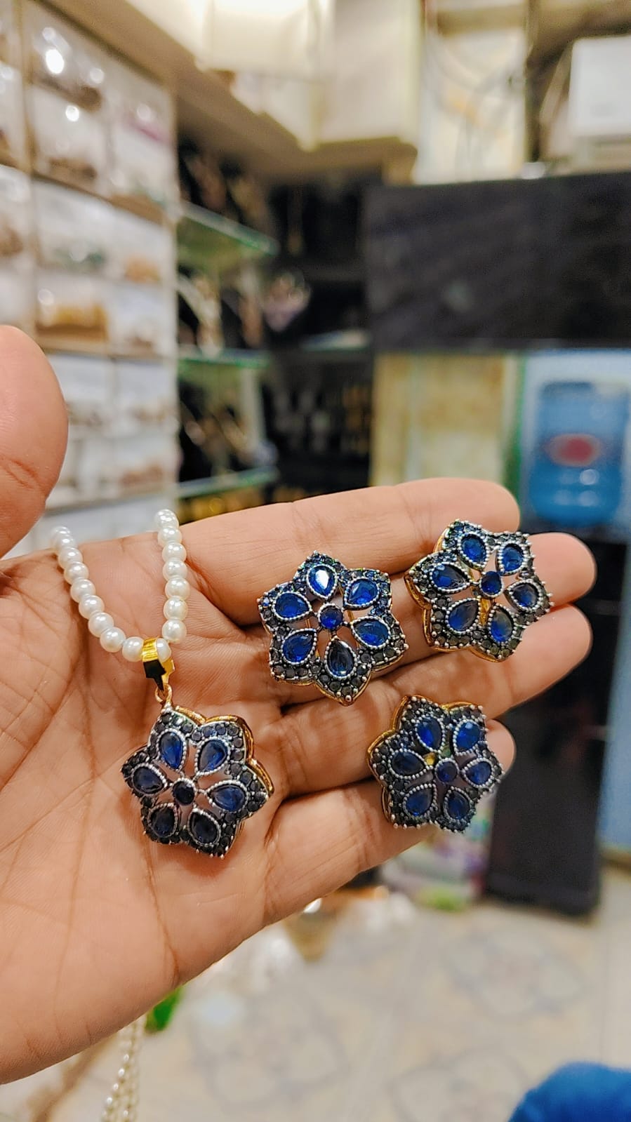 Oxidised Locket Set