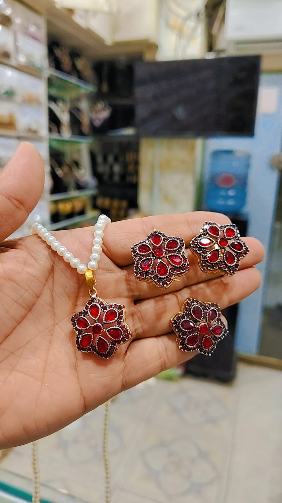 Oxidised Locket Set