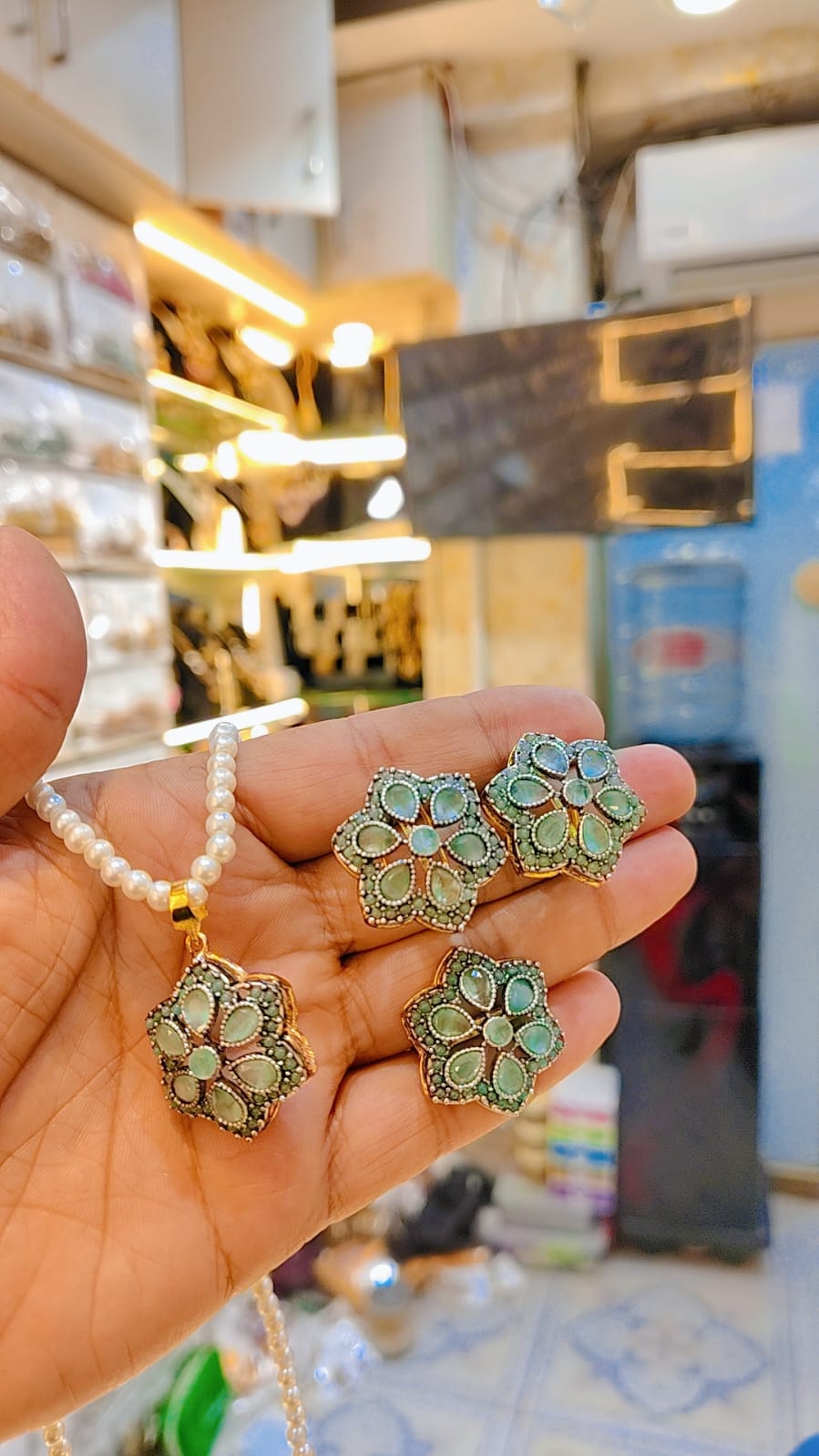 Oxidised Locket Set