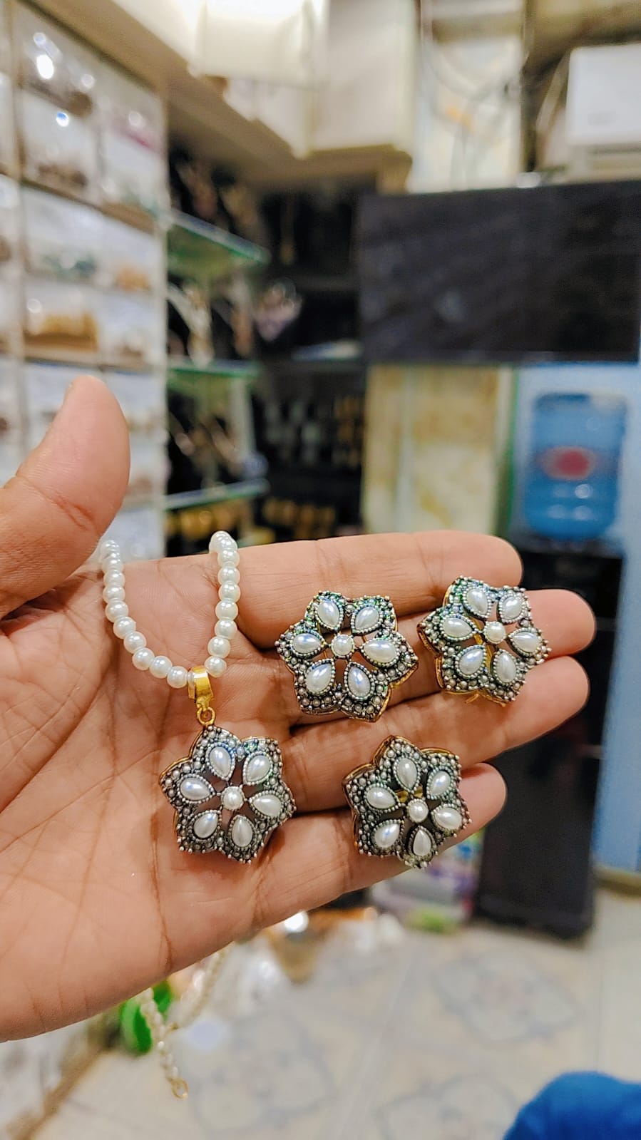 Oxidised Locket Set